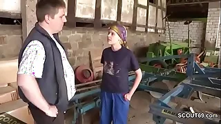 Daddy Caught German Step-daughter and Fuck her Open-air